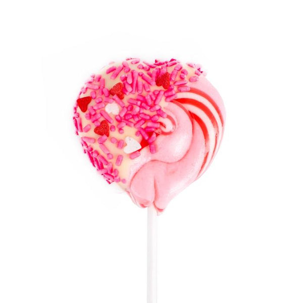 Valentine White Chocolate Dipped Lollipops