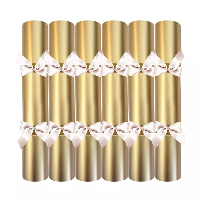 Caspari Solid Gold Crackers - 6pk