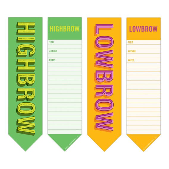 Bookmark Pad: High/Low Brow
