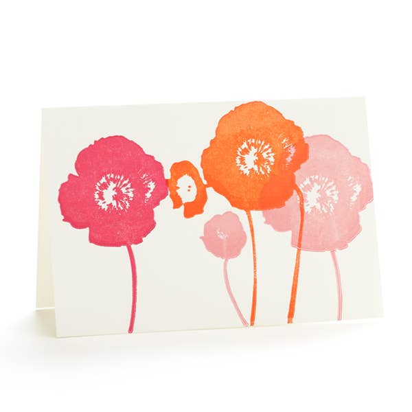Four Poppies Notecard