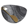 Small Black Marble Serve Board with Spreader