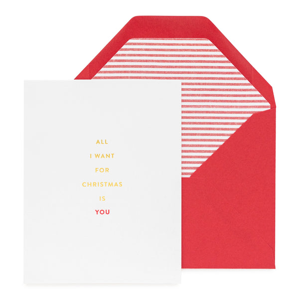 All I Want for Christmas is You Stripe Card