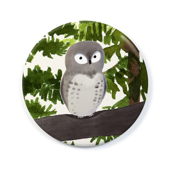 Lil Owl - Pocket Mirror with wool-felt pouch