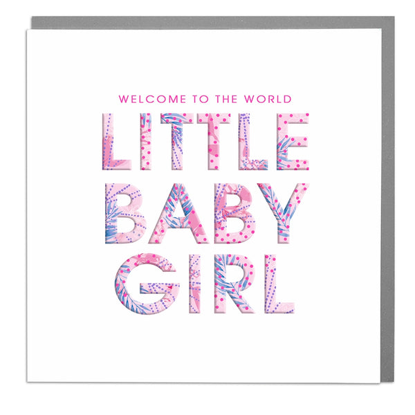 Welcome to the World Little Girl Card