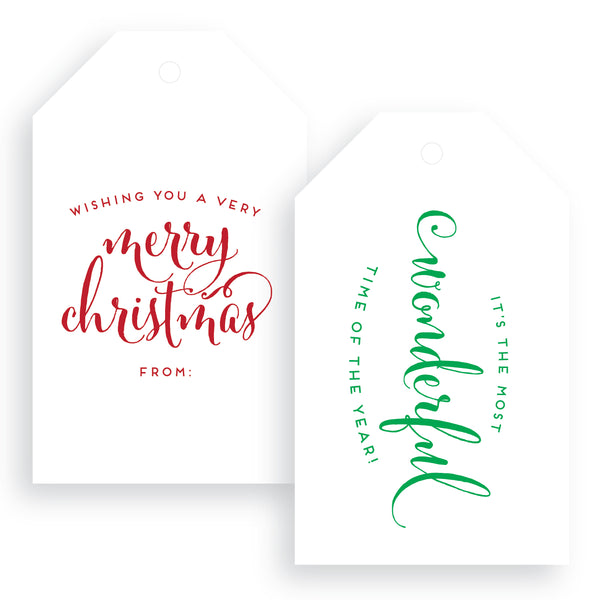 Christmas & Wonderful Time of Year Gift Tags- S/20