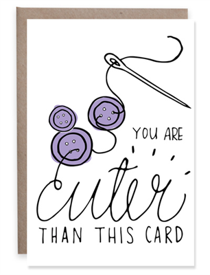 Cute as a Button Petite Card