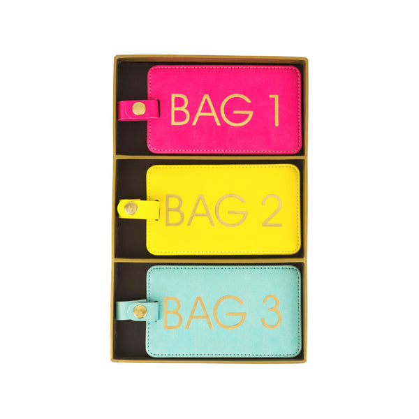 Bags 1, 2, 3 Luggage Tags S/3