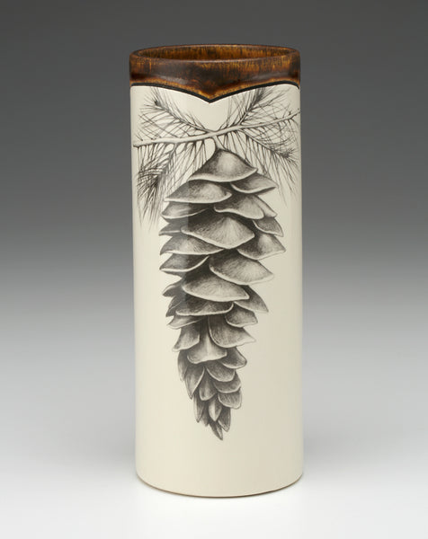 White Pine Cone Vase