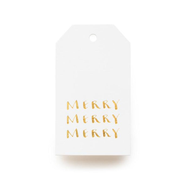 Merry Merry Merry Gold Tag