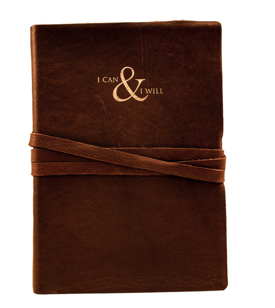 I Can & I Will Leather Journal 6x8"