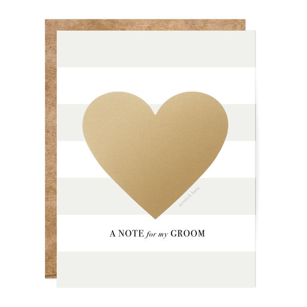 Scratch-off Greeting Card - For My Groom