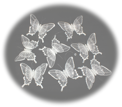 Silver Butterfly Garland
