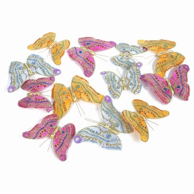 Summer Lites Glitter Butterfly Garland
