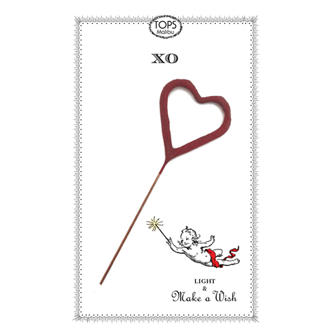 Sparkler Card- XO Red Heart Hugs Kiss Love Romance Greeting