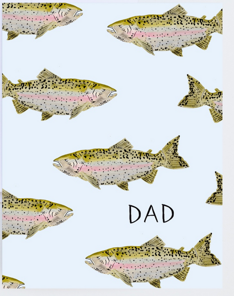 Trout Print Father's Day card