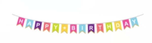 Bold and Bright Birthday Dayglo Banner