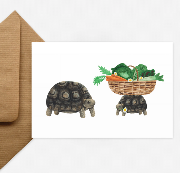 Gardening Tortoise Card