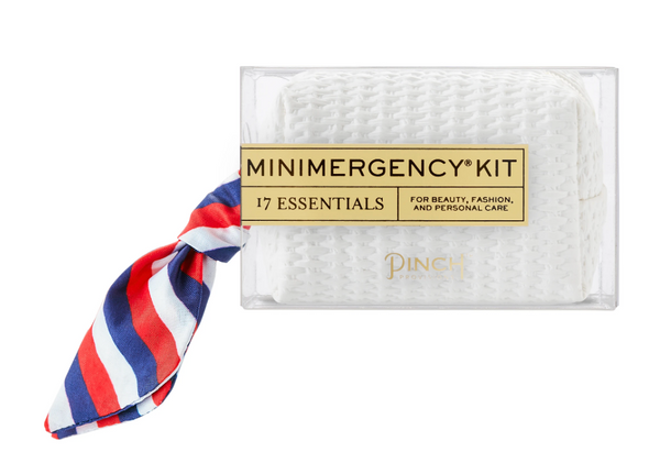 White Basketweave minimergency Kit for Her