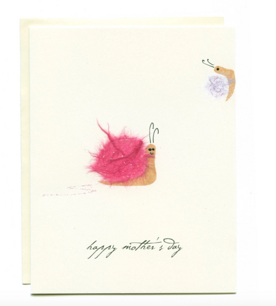 "Happy Mother's Day" Mom and Baby Snails Card