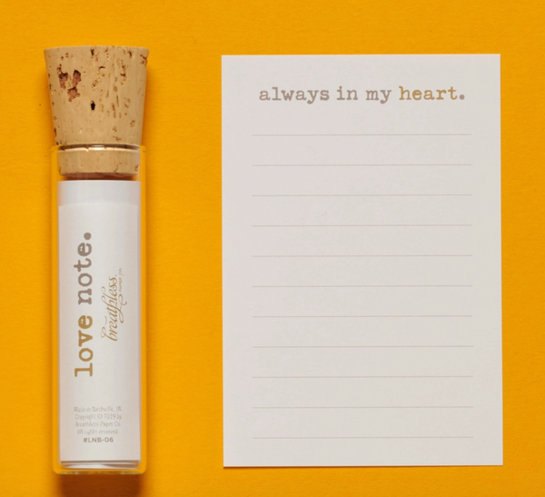 "Always In My Heart" Love Note Bottle