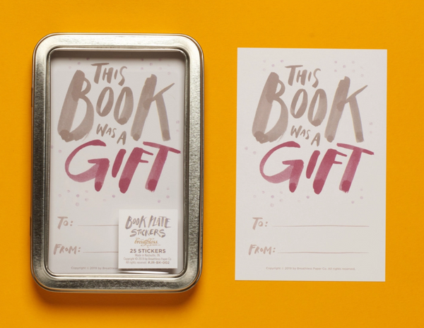"This Book Was A Gift" Bookplate Sticker Set