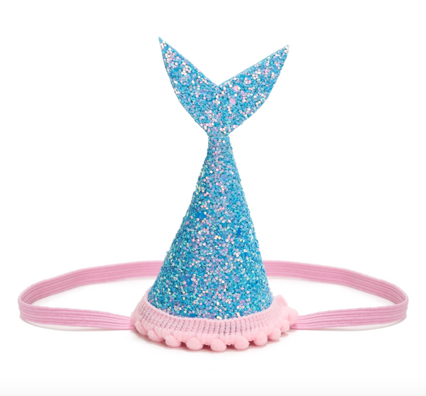 Crown - Mermaid Tail Blue Glitter - Birthday Crown