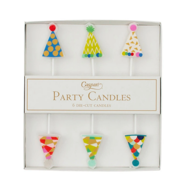 Party Hats Die-Cut Party Candles - S/6