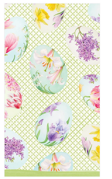 Floral Decorated Eggs Paper Guest Towel - S/15