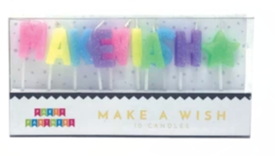 Make A Wish Letter Party Candle Set
