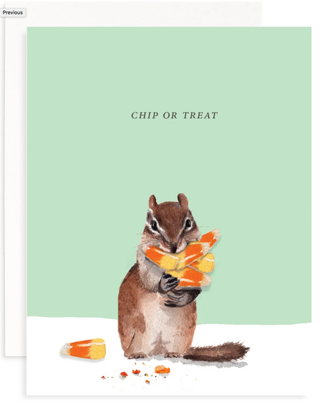 Chip or Treat Halloween Greeting Card