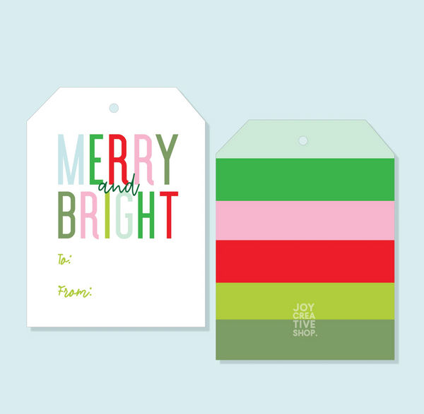 Merry & Bright XL Gift Tags- S/10