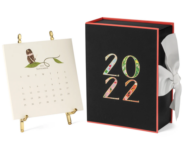 2022 Calendar with Gold Easel