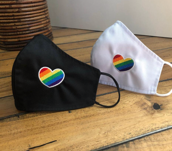 LGBTQ+ Pride Hand Embroidery Fabric Face Mask