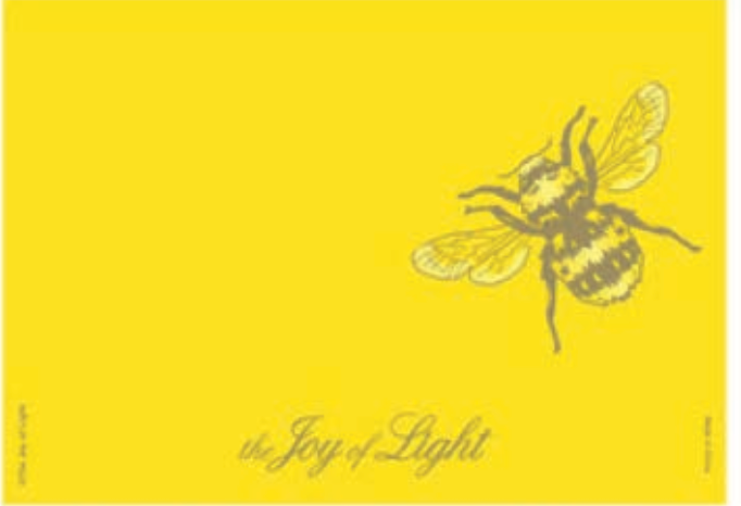 Bee on Yellow Foiled, 4" Matchbox