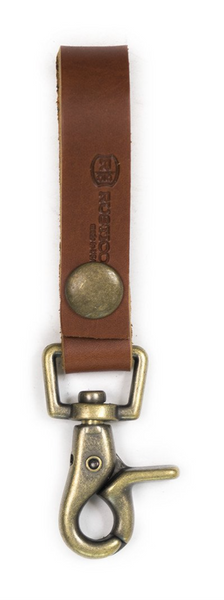 Super Loop Leather Keychain - Saddle