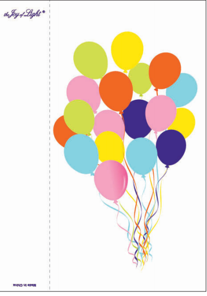 Balloons, Embossed(3D), 4" Matchbox