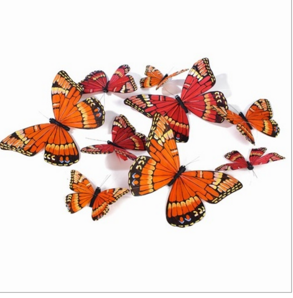 Monarch Orange/Red Jumbo Butterfly Garland