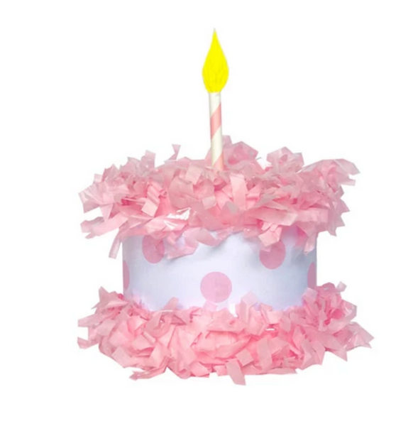 Mini Tabletop Pinata Pink Birthday Cake 5"