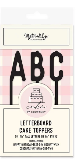Letterboard Cake Topper - Black