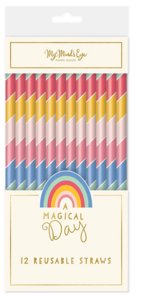 Magical Rainbow Reusable Straws