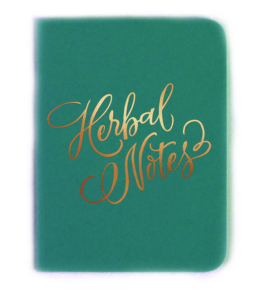 "Herbal Thoughts" Gold Foil Notebook