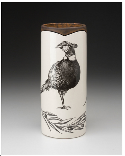 Pheasant Ceramic Vase
