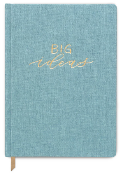 Cloth Cover Journal Sea-Foam/ " Big Ideas"