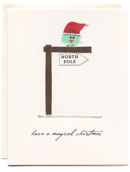 "Have a Magical Christmas" Bird on North Pole