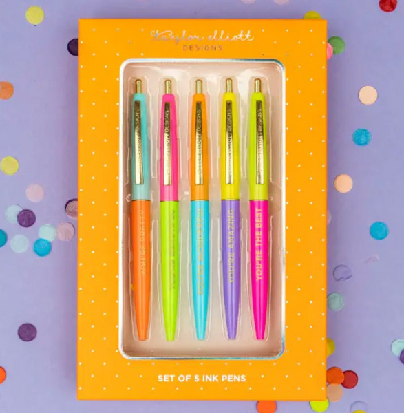 Complimentary Colored Ink Pen Set