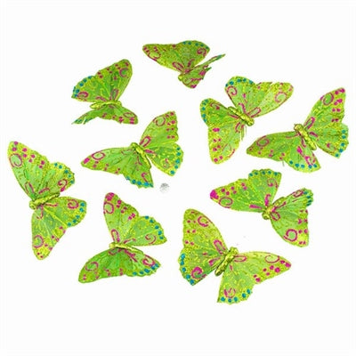 Olive & Glitter Butterfly Garland