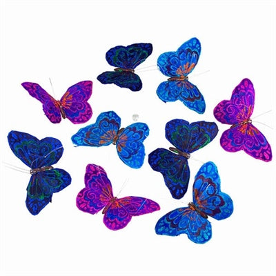 Dark Royals with Glitter Butterfly Garland