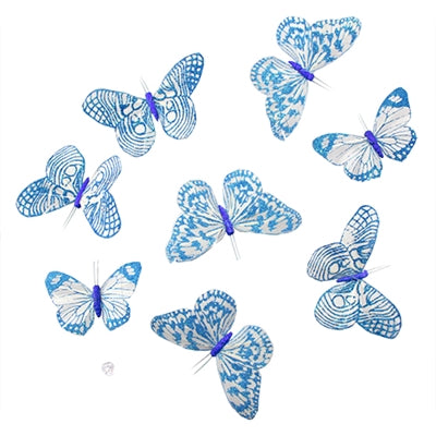 Aqua Fantasy Glitter Butterfly Garland