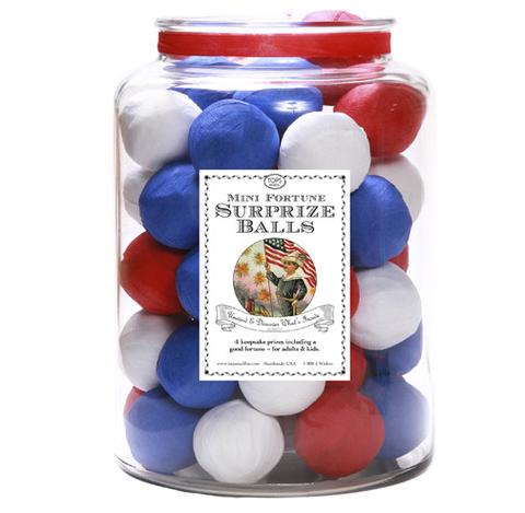 Mini 4th of July Surprize Balls in Glass Jar