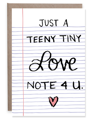 Teeny Tiny Love Note Petite Card